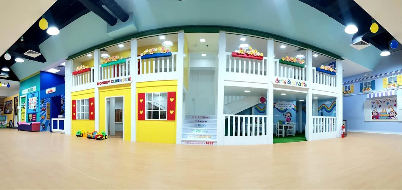 The two-storey Monkey Clubhouse with its Arts & Crafts wing