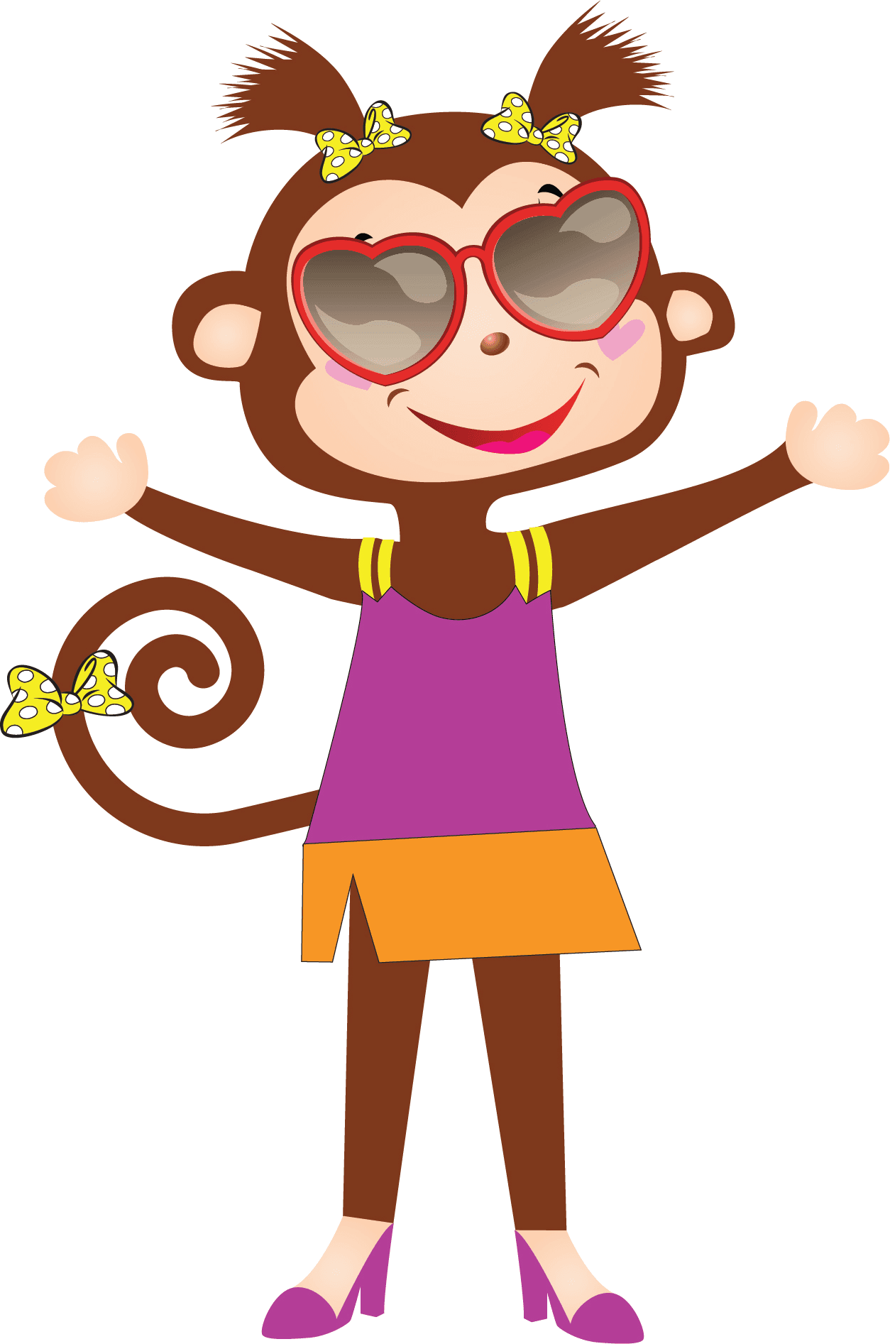 A Cheeky Monkeys character posing in sunglasses